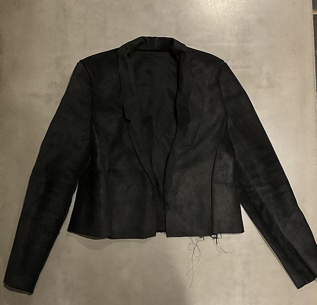 Waxed Leather Blazer